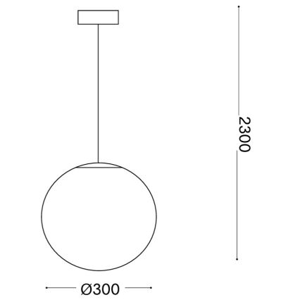 Ideal Lux - Závesné svietidlo na lane MAPA 1xE27/42W/230V, priemer 30 cm, biele