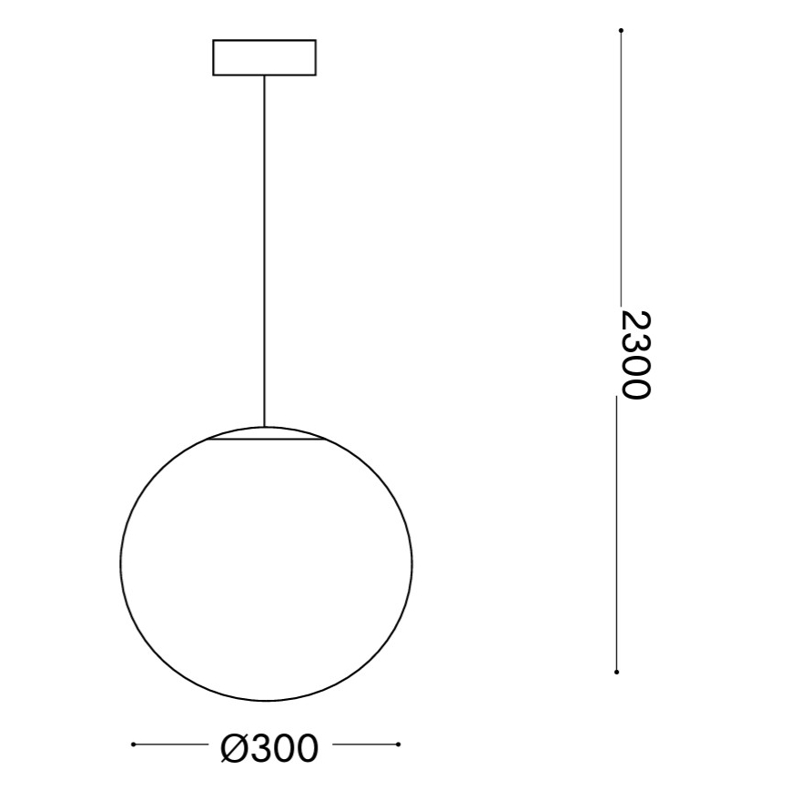 Ideal Lux - Závesné svietidlo na lane MAPA 1xE27/42W/230V, priemer 30 cm, biele