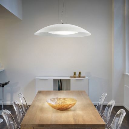 Ideal Lux - Závesné svietidlo na lankách LENA 3xE27/60W/230V priemer 64 cm biela