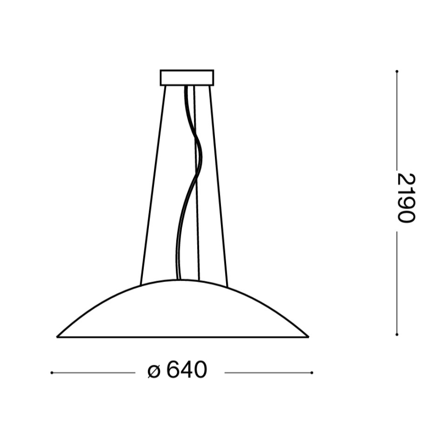 Ideal Lux - Závesné svietidlo na lanku 3xE27/60W/230V Ø 64 cm biela