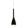 Ideal Lux - Závesné svietidlo na lanku FLUT 1xE14/40W/230V priemer 10,5 cm, čierne