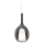 Ideal Lux - Závesné svietidlo na lanku KALIQUE 1xE27/42W/230V priemer 18 cm dymovo-čierna