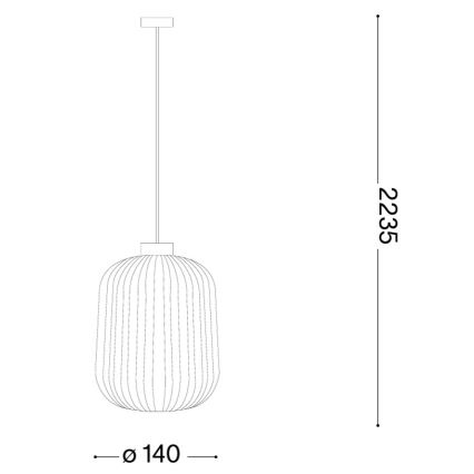 Ideal Lux - Závesné svietidlo na lanku MINT 1xE27/60W/230V pr. 14 cm zelené