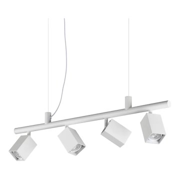 Ideal Lux - závesný LED luster na lankách DYNAMITE 4xGU10/7W/230V CRI 90 biela