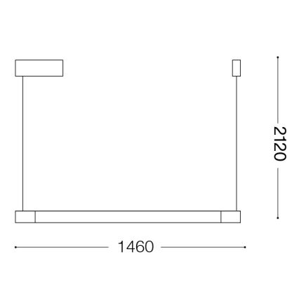 Ideal Lux - Závesný LED luster na lanku YOKO LED/17W/230V CRI 90 biela