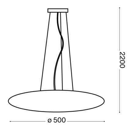 Ideal Lux - Závesný luster GLORY na lankách 3xE27/60W/230V priemer 50 cm biela