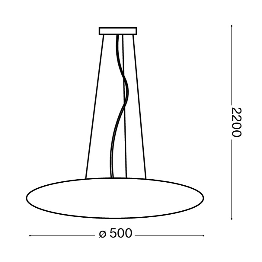Ideal Lux - Závesný luster GLORY na lankách 3xE27/60W/230V priemer 50 cm biela