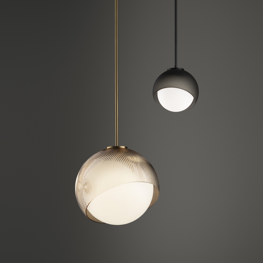 Ideal Lux - Závesný luster na lanku BLOOM 1xE27/42W/230V priemer 22 cm čierna