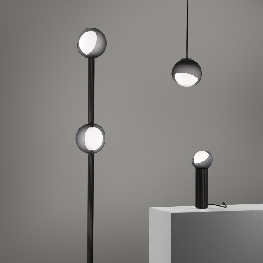 Ideal Lux - Závesný luster na lanku BLOOM 1xE27/42W/230V priemer 22 cm čierna