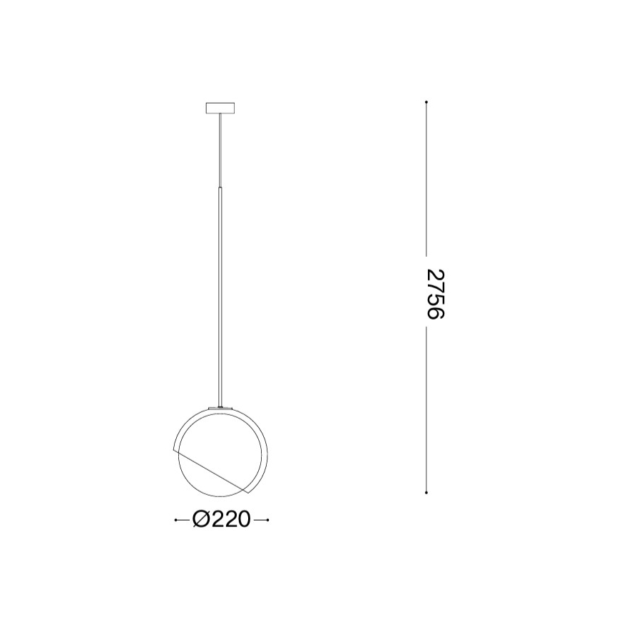 Ideal Lux - Závesný luster na lanku BLOOM 1xE27/42W/230V priemer 22 cm čierna
