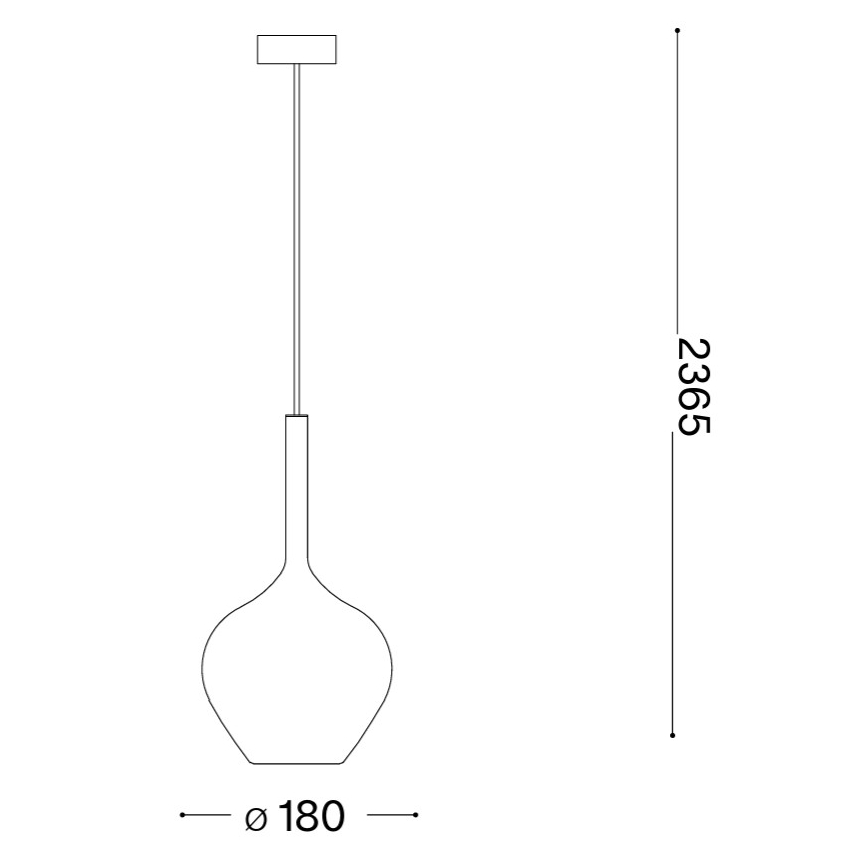 Ideal Lux - Závesný luster na lanku KALIQUE 1xE27/42W/230V priemer 18 cm priehľadný