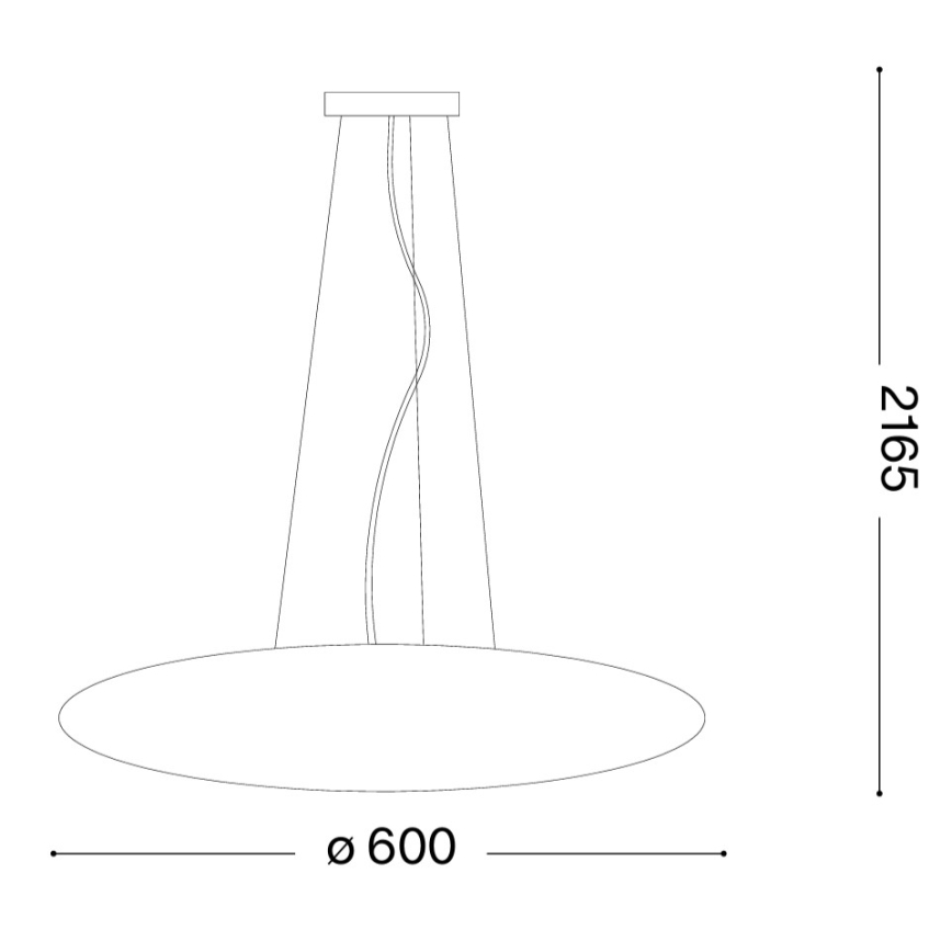Ideal Lux - Závesný luster na lanku SMARTIES 5xE27/42W/230V, priemer 60 cm, biely