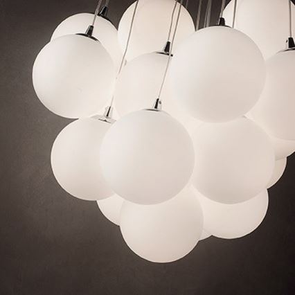 Ideal Lux - Závesný luster s lankom MAPA 11xE14/40W/230V pr. 58 cm biela