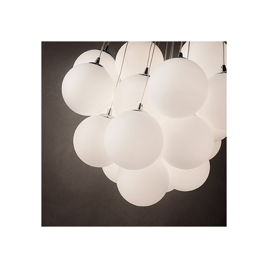 Ideal Lux - Závesný luster s lankom MAPA 11xE14/40W/230V pr. 58 cm biela
