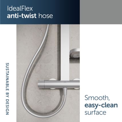 Ideal Standard BD583SI - Sprchová súprava s termostatickou batériou CERATHERM ALU+ strieborná