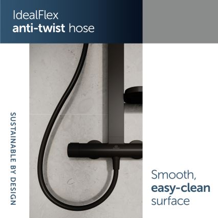 Ideal Standard BD583XG - Sprchová sada s batériou CERATHERM ALU+ matná čierna