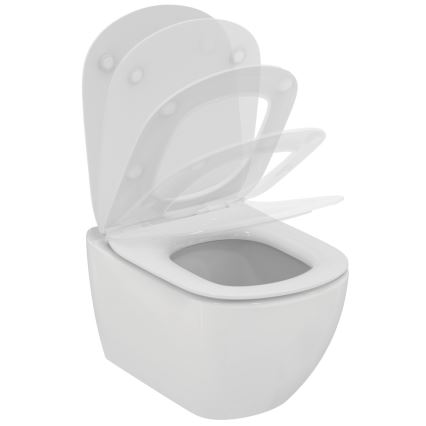Ideal Standard T354601 - Závesné WC s toaletným sedadlom SoftClose TESI keramika/biela