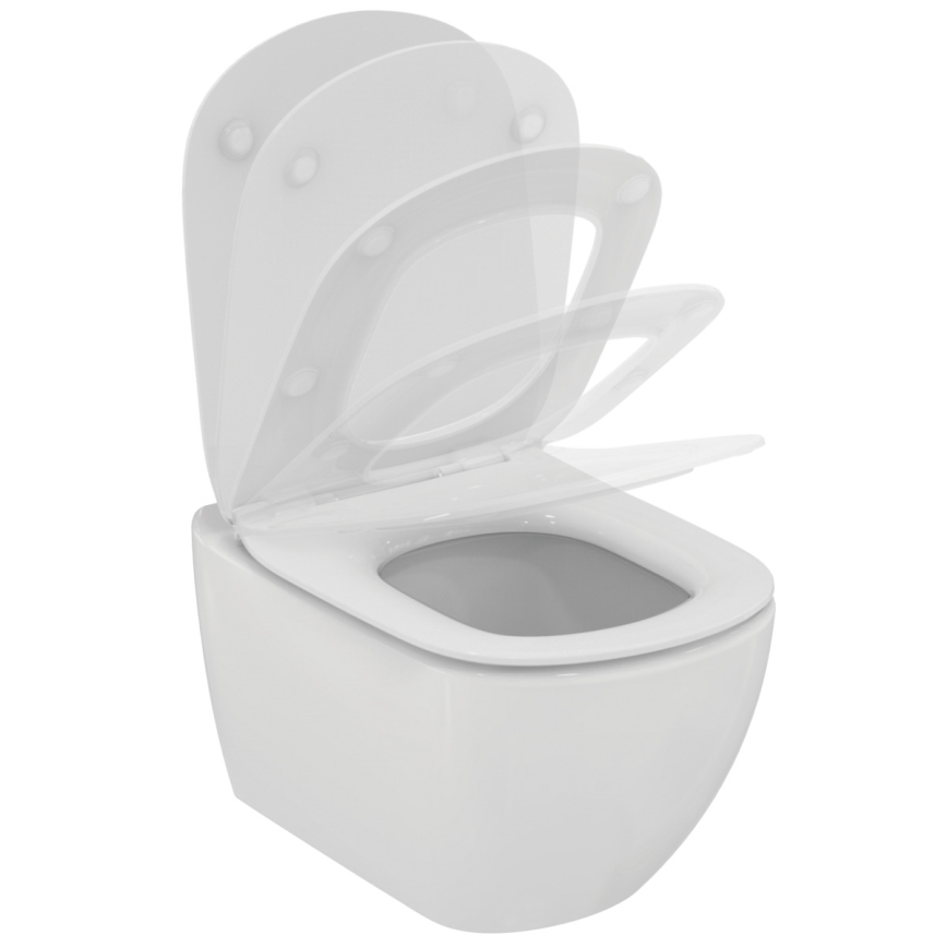 Ideal Standard T354601 - Závesné WC s toaletným sedadlom SoftClose TESI keramika/biela