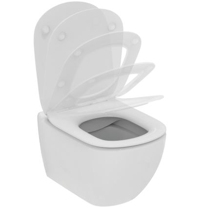 Ideal Standard T536001 - Závesné bezokrajové WC so sedátkom SoftClose TESI keramika/biela