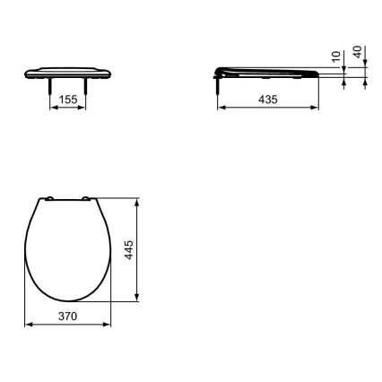 Ideal Standard W835001 - biele WC sedátko