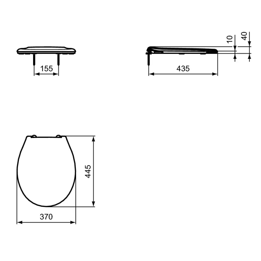 Ideal Standard W835001 - biele WC sedátko