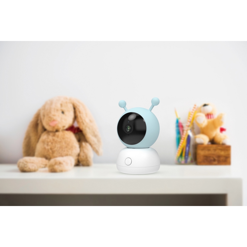 Inteligentný detský monitor s pohybovým senzorom 2K 5V Wi‑Fi Tuya ružový/modrý