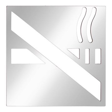 Ikona fajčenia 12x12 cm nerez/strieborná