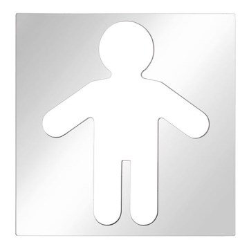 Ikona Muži 12x12 cm nerezová/strieborná