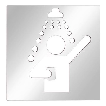 Ikona Sprcha 12x12 cm nerez/strieborná