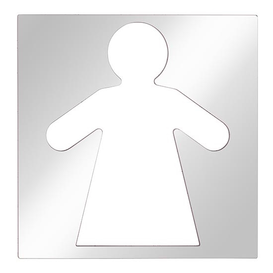 Ikona Ženy 12 x 12 cm nerez/strieborná