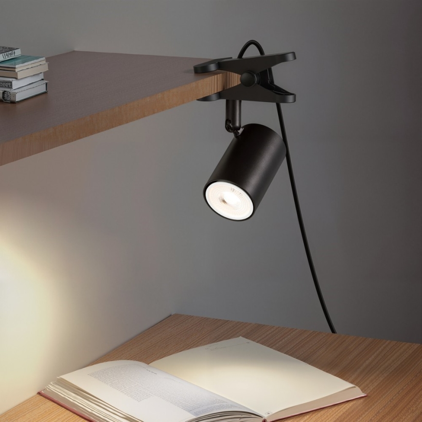 Lampa s klipom PUNTO 1xGU10/9W/230V čierna