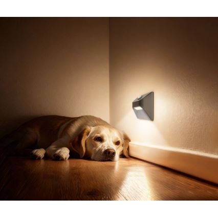Immax 08309L - Nabíjateľné LED schodiskové svietidlo so senzorom STEP LIGHT LED/0,3W/3,7V 2200 mAh IP53 sivé