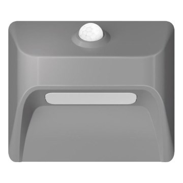 Immax 08309L - Nabíjateľné LED schodiskové svietidlo so senzorom STEP LIGHT LED/0,3W/3,7V 2200 mAh IP53 sivé