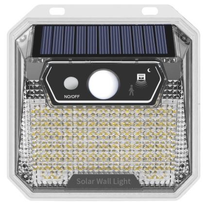 LED Solárne nástenné svietidlo so senzorom LED/3W/5,5V IP65 1200 mAh