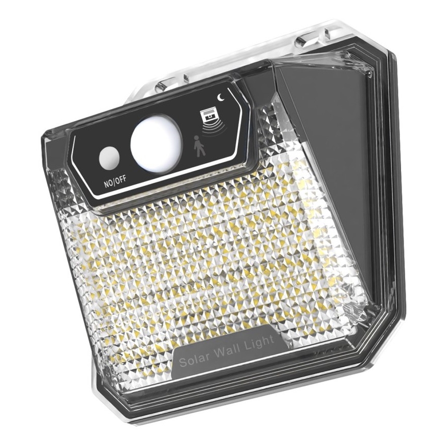 LED Solárne nástenné svietidlo so senzorom LED/3W/5,5V IP65 1200 mAh