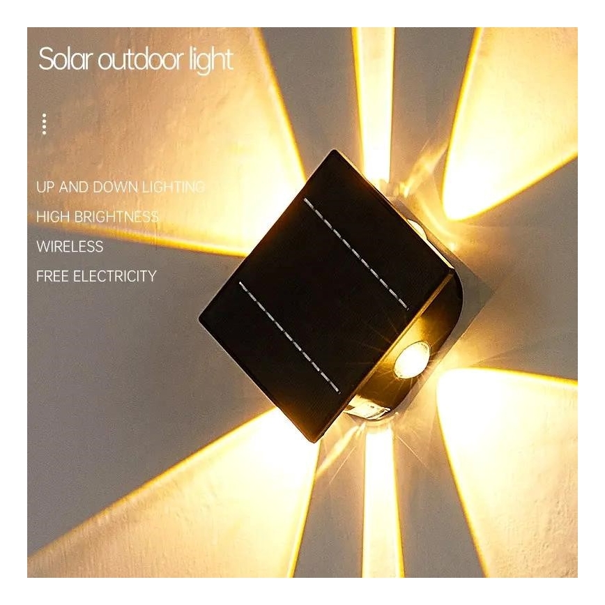 LED Solárne nástenné svietidlo so senzorom LED/2W/5V IP54