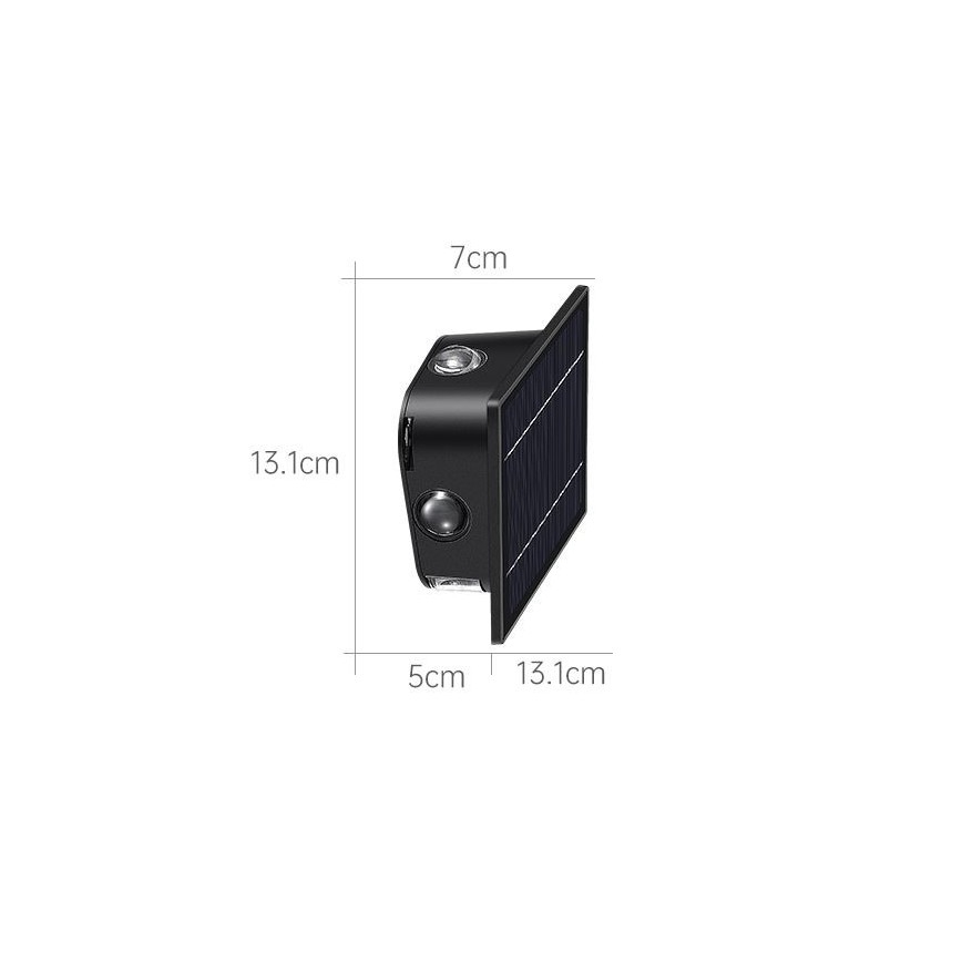 LED Solárne nástenné svietidlo so senzorom LED/2W/5V IP54