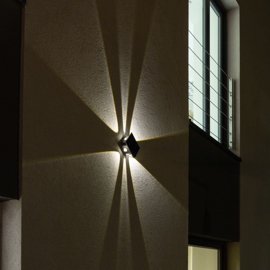 LED Solárne nástenné svietidlo so senzorom LED/2W/5V IP54