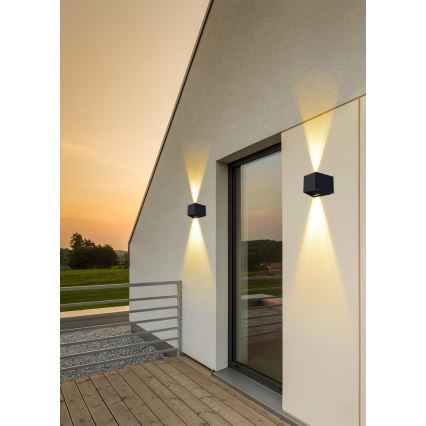 LED Solárne nástenné svietidlo so senzorom LED/2W/5V IP54 1300 mAh