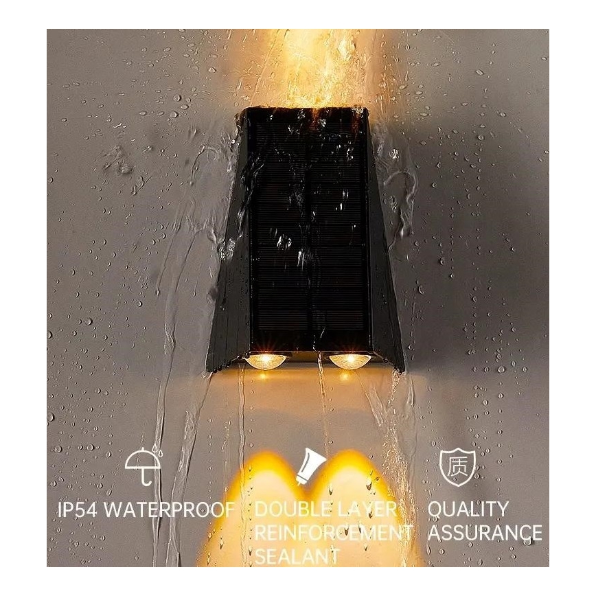 LED Solárne nástenné svietidlo so senzorom LED/2W/5V IP54 1300 mAh