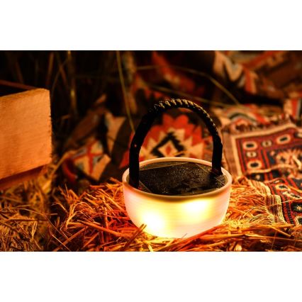 LED RGB Prenosná solárna nabíjacia lampa s LED reťazou LED/10W/5V 3600 mAh IP65 3600 mAh