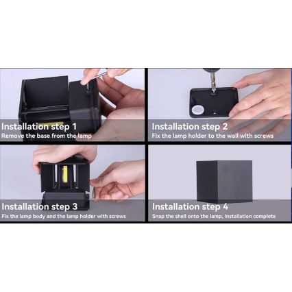 Immax 08510L - LED vonkajšie nástenné svietidlo DICE LED/6W/230V 3000K IP65