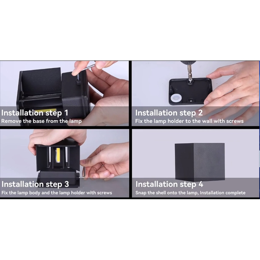 Immax 08510L - LED vonkajšie nástenné svietidlo DICE LED/6W/230V 3000K IP65