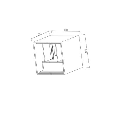 Immax 08510L - LED vonkajšie nástenné svietidlo DICE LED/6W/230V 3000K IP65