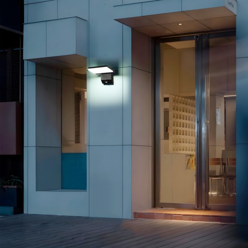 LED vonkajšie nástenné svietidlo so senzorom MODERN LED/18W/230V IP65