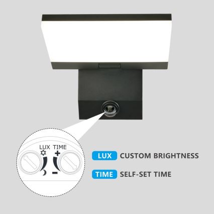 LED vonkajšie nástenné svietidlo so senzorom MODERN LED/18W/230V IP65