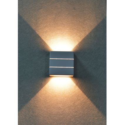 LED vonkajšie nástenné svietidlo LUXLINE 6W/230V 3000K IP54 biele