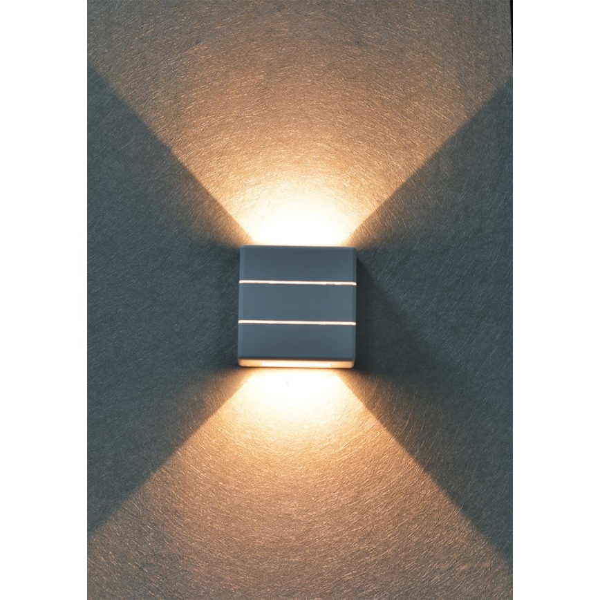 LED vonkajšie nástenné svietidlo LUXLINE 6W/230V 3000K IP54 biele