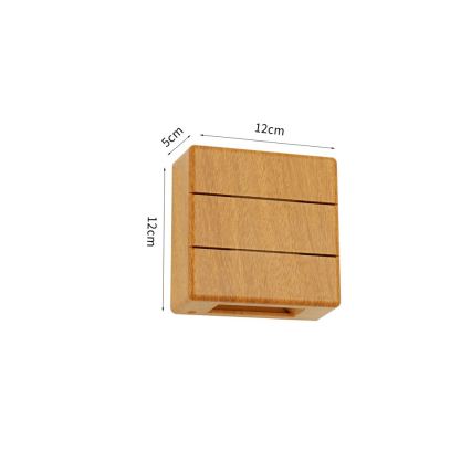 LED vonkajšie nástenné svietidlo LUXLINE LED/6W/230V 3000K IP54, dubové prevedenie