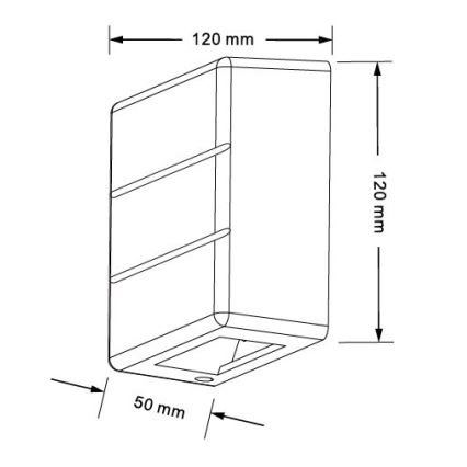 LED vonkajšie nástenné svietidlo LUXLINE 6W/230V 3000K IP54 orech